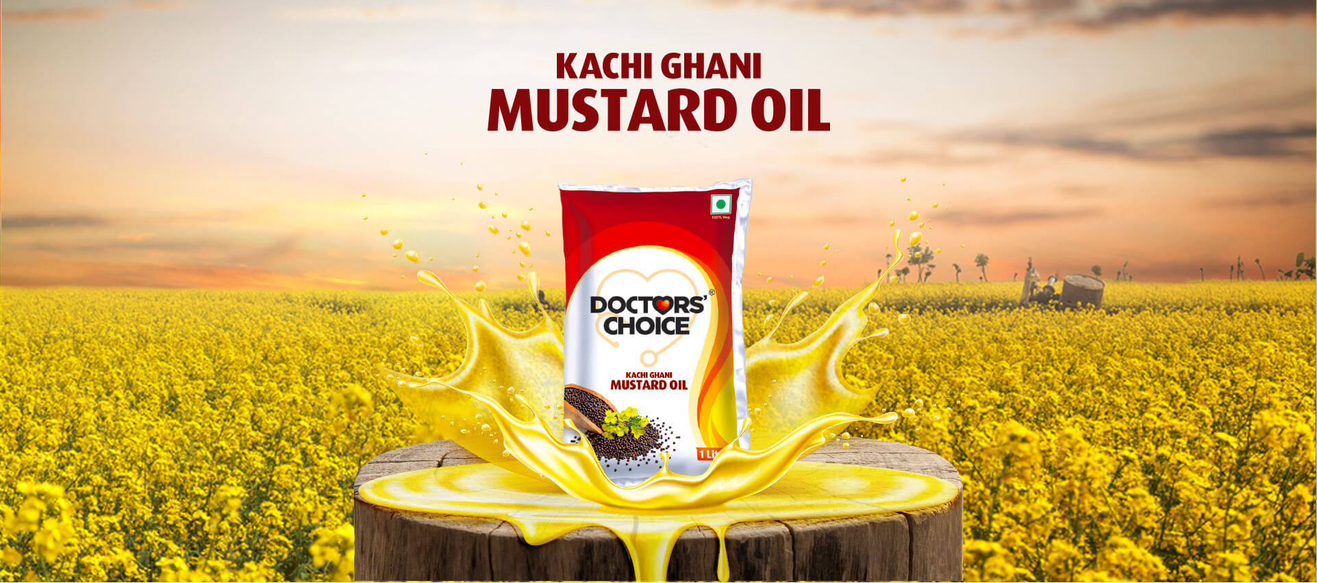 Omega-3 Rich Kachi Ghani Mustard Oil by Doctors' Choice